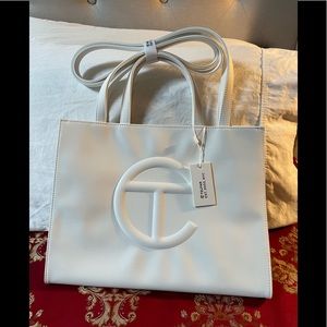 Telfar Medium Shopper White